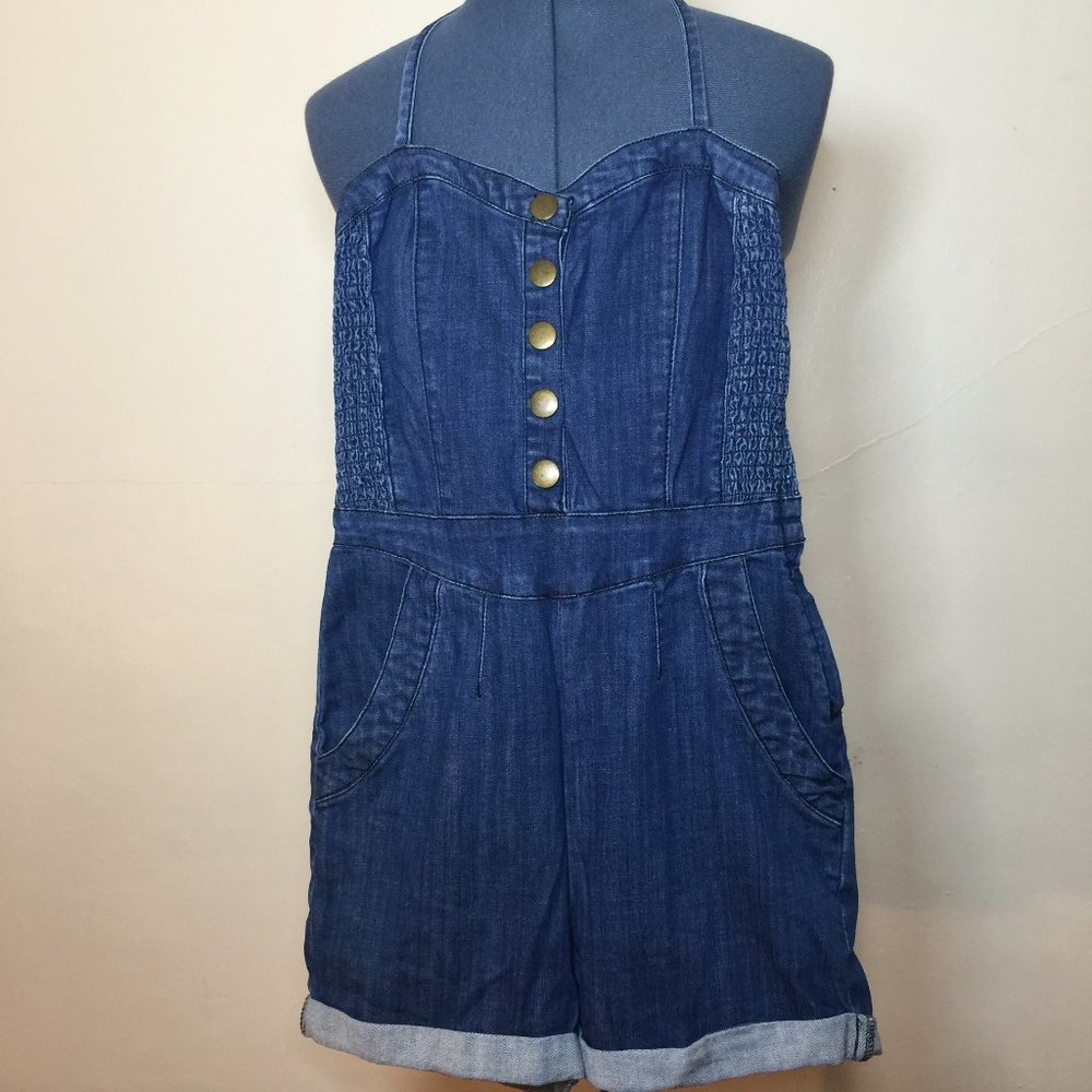 H & M Denim Romper Size 4